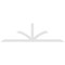 Ekena Millwork Richland Architectural Grade PVC Gable Bracket, 108"W x 31 1/2"H x 2"D x 4"F, 7/12 Pitch GBP108X32X0204RIC00 - alternate 3